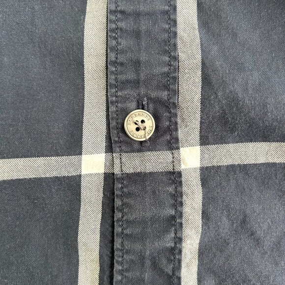 Burberry Brit Check Print Button Down Shirt in Ink Blue Size XL - Picture 9 of 10